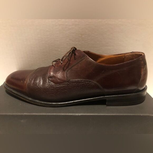 BOSTONIAN Florentine Marco Size 11.5M Leather Toe Caps Oxfords Burgundy main image 15